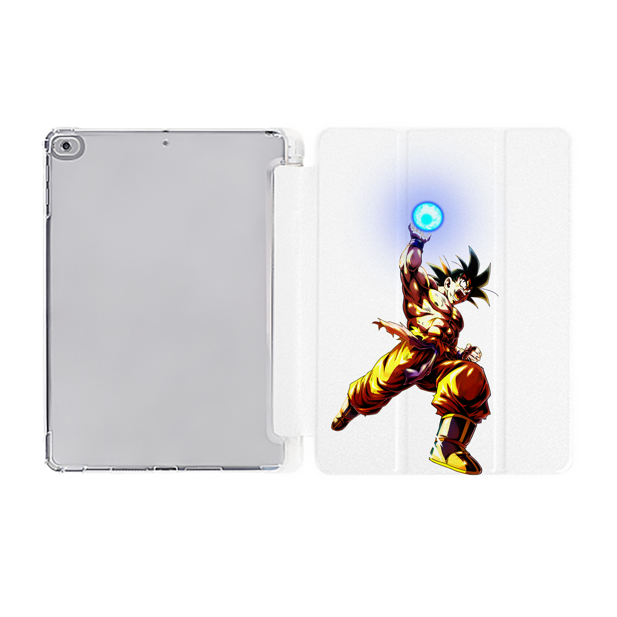 （画像用） ドラゴンボール 孫悟空（そん ごくう）Son Goku カカロット DRAGON BALL Kakarotto IPad ケース ペン収納付き 三つ折りスタンド PUレザー×シリコン 対応機種9.5/10.5/10.9インチ